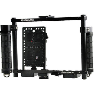 Hollyland Monitor Cage with Rubber Handgrips for 5 to 9" Monitors (V-Mount)