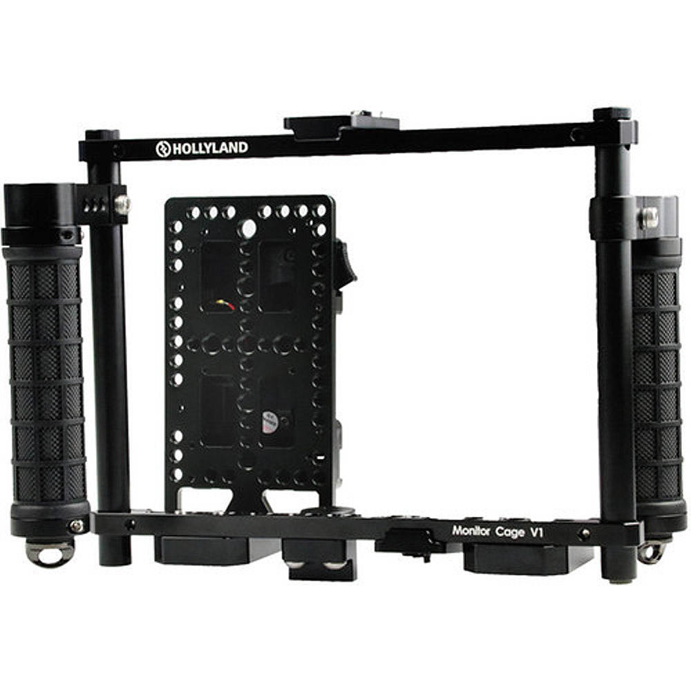 Hollyland Monitor Cage with Rubber Handgrips for 5 to 9" Monitors (V-Mount)
