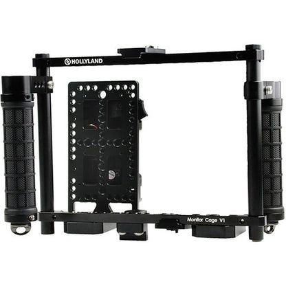 Hollyland Monitor Cage with Rubber Handgrips for 5 to 9" Monitors (V-Mount)